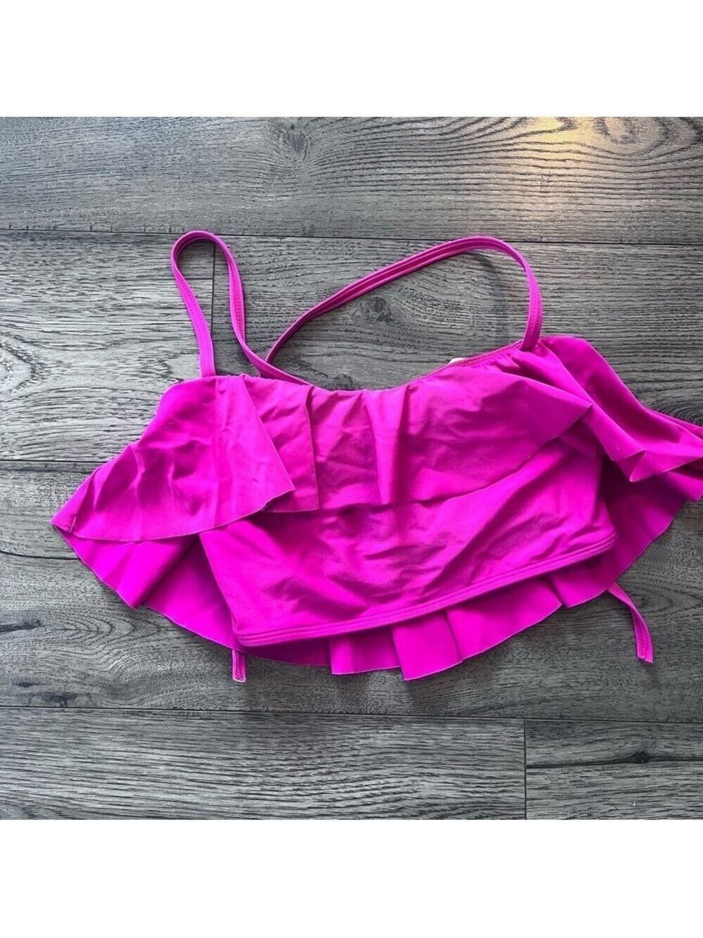 June Loop Swim Top Ruffle Pink Size Medium